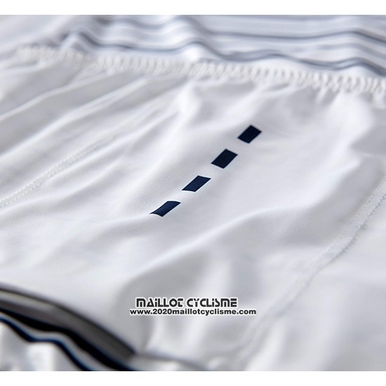 2019 Maillot Ciclismo La Passione Stripe Blanc Manches Courtes et Cuissard
